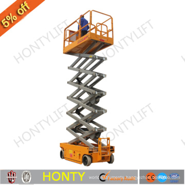 electro hydraulic mobile self propelled scissor lift